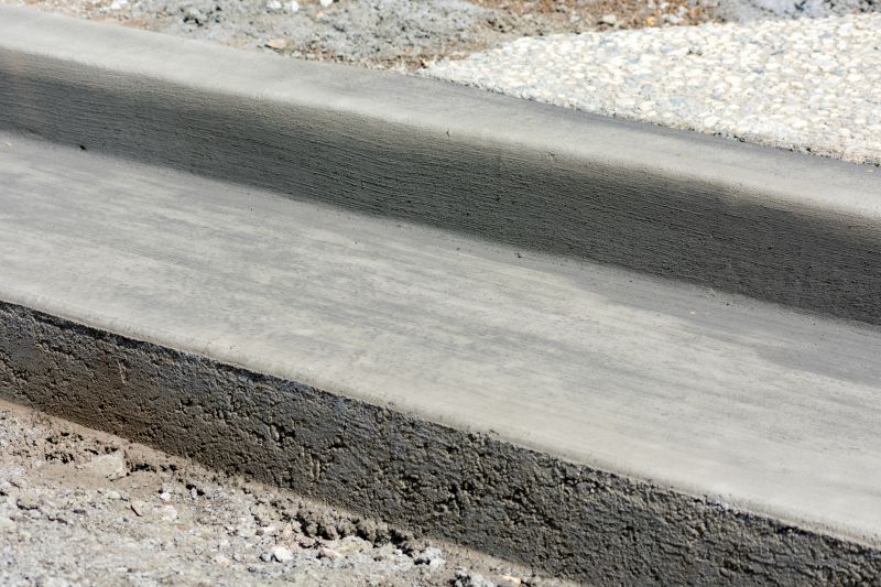 Decorative Concrete Curbings with Textured Finish